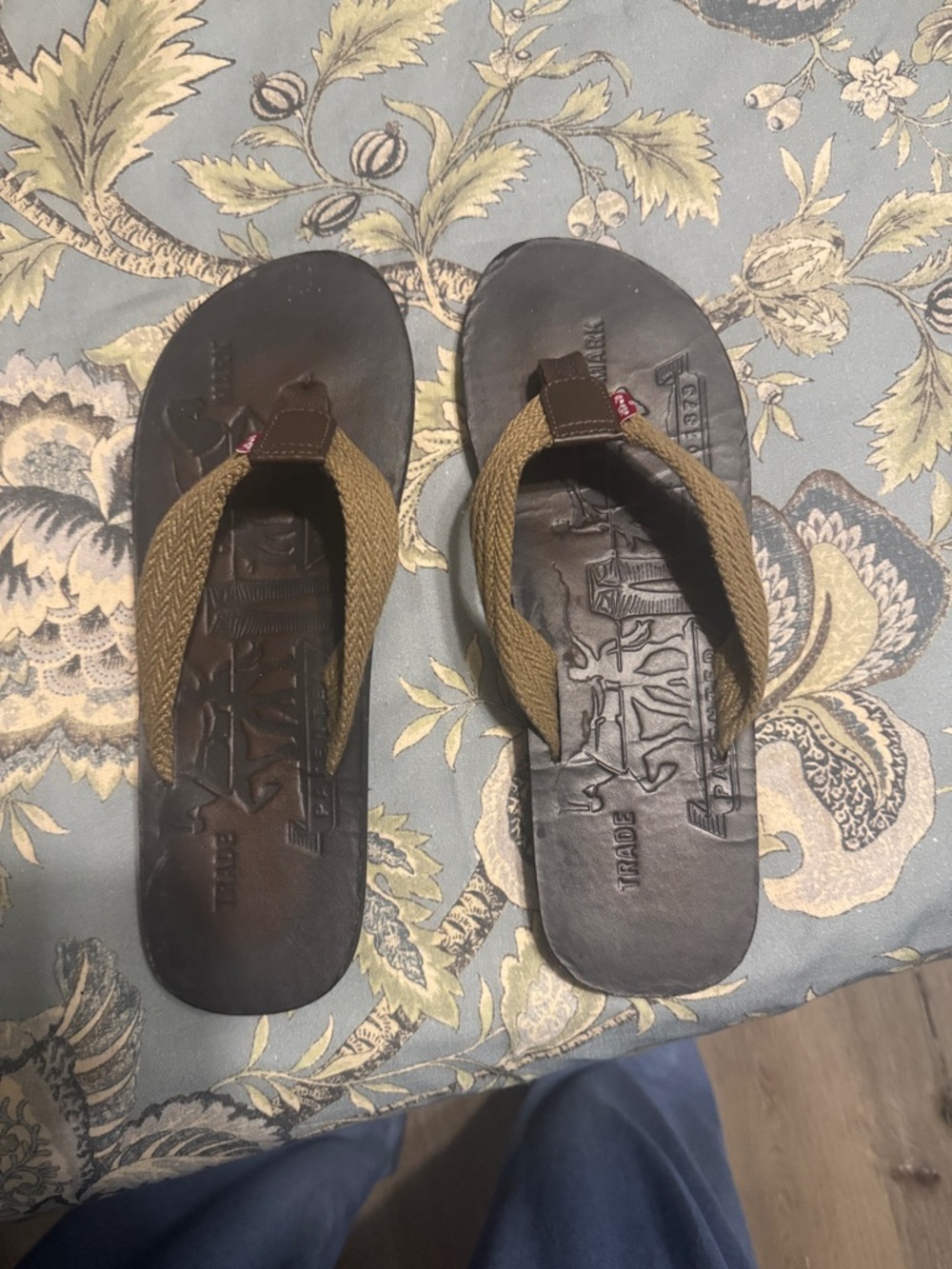 Levi’s Brown Flip Flops with tan Straps